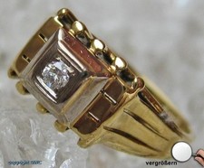 Ring mit Brillant Brillanten Diamant Diamanten Solitär in 14 Kt. 585 er Gold 51