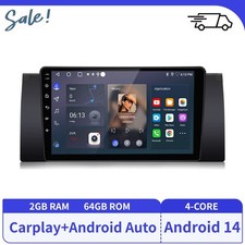 9" Android14 Autoradio Für BMW 5er E39 7er E38 GPS Navi DAB+ WIFI BT USB 2+64G