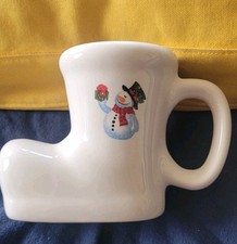 Schneemann Tasse Stiefel Keramik/Porzellan? Vase Weihnachtsdeko Winter...