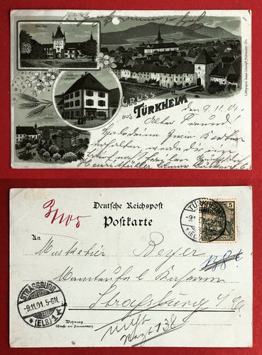 Mondschein litho türkheim - mondschein, ak