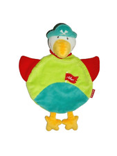 WIE NEU * ENTE VOGEL PIRAT Ahoi Beauty Baby Müller rot Schnuffeltuch Schmusetuch