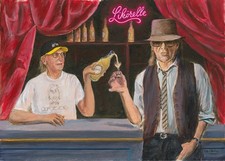 Original Leinwand Otto Waalkes " Likörelle "  mit Udo handsigniert NEU