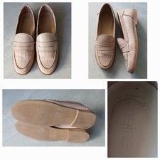 Heine  Leder Damen Halbschuh SLIPPER Gr.39, Beige Top Zustand