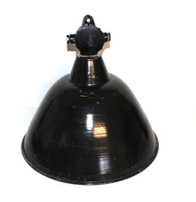 Vintage FERA LBD Emaille Lampe Hängelampe Industrielampe Fabrik Werkstatt Ø 48cm