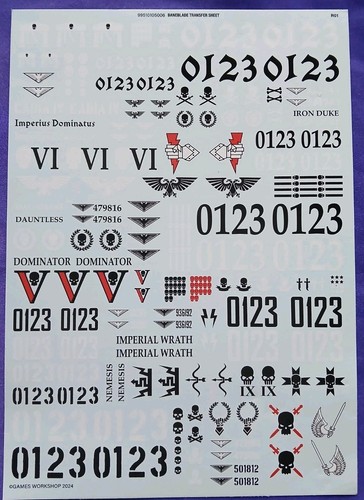 Baneblade nur transferbogen - baneblade,