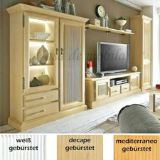 Massivholz Wohnwand komplett