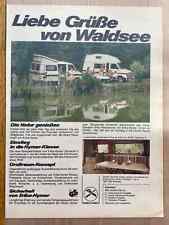 Fiat Ducato Eriba Hymer Wohnmobil Original 1985 Vintage Ad Werbung Reklame