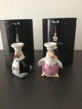 Goebel  , Adam & Ziege  Kerzenhalter Pinguine Paar 