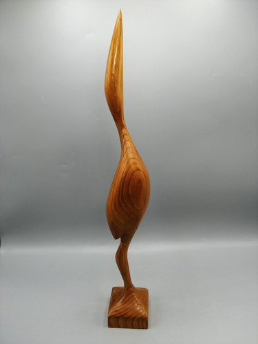 Elegante holzskulptur reiher - elegante,