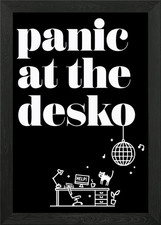 Panik am Desko schwarz-weiß