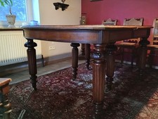 Gründerzeit Ausziehtisch - um 1870 - Kulissentisch - sehr massiv - plus 6 Stühle