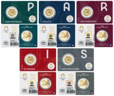 FRANKREICH 5x 2 EURO 2024 OLY