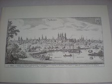 Speyer  -  Merian Druck  Stich 30 x 43 cm Rep.  per Maxibrief/Karton