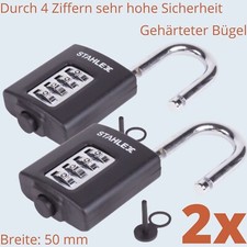 Zahlenschloss Vorhängeschlösser Vorhangschloss Schloss 4-stelliger Code 2 Stück