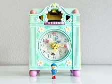 ✅ POLLY POCKET Mini 💛  1991 - FUNTIME CLOCK Playset mit Figur Uhrwerk intakt