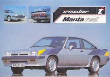 OPEL MANTA B REAL Sondermodell IRMSCHER Tuning Prospekt Brochure Sheet 1981 93  