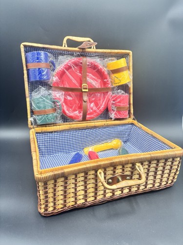 1970er picknick koffer - picknick, bast