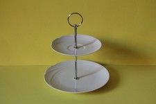 zweistöckige Etagere Teller Hutschenreuther Maxim`s de Paris Weiss 102526