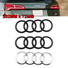 202 x 72MM Für Audi A4 A5 A6 Hinten Silber, Schwarz Heck Kofferraum Emblem