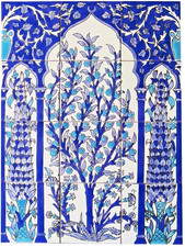 handbemalte Fliesen Blau-Weiß