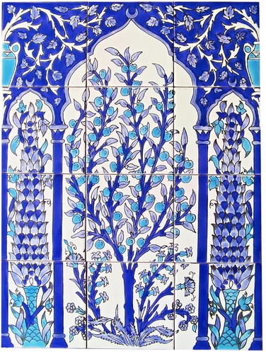 Handbemalte fliesen blau weiß - handbemalte,