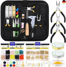 Mardatt 1250Pcs Jewelry Making Supplies Kit Includes 10 Colors 8mm Crystal