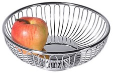 Brot-/ Früchte-/ Obstkorb, rund, Edelstahl 18/10, hochglänzend, Größe wählbar