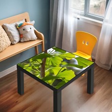 banjado Designabdeckung für Ikea Lack Tisch 55x55 Glasplatte o. Folie Gingko