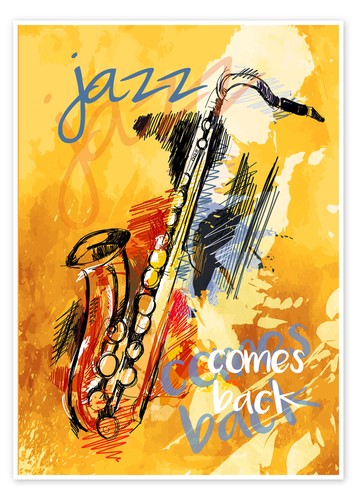 Poster jazz comes - , back