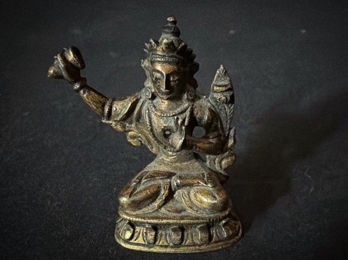 Indian bronze buddha nepal - buddha,