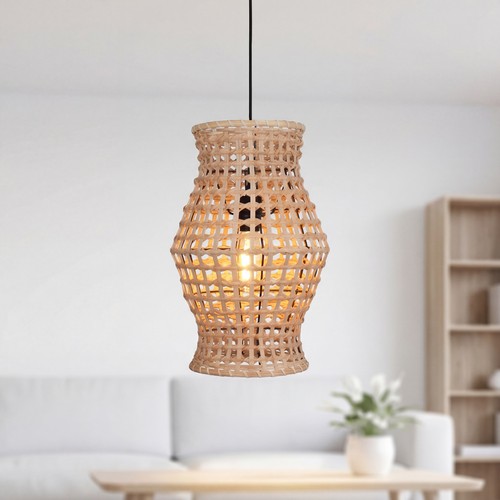 Pendelleuchte rattan esszimmer - rattan,