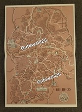 Nostalgie Faltkarte DIE RHÖN Poster Wandbild Deko 25,5/36 cm