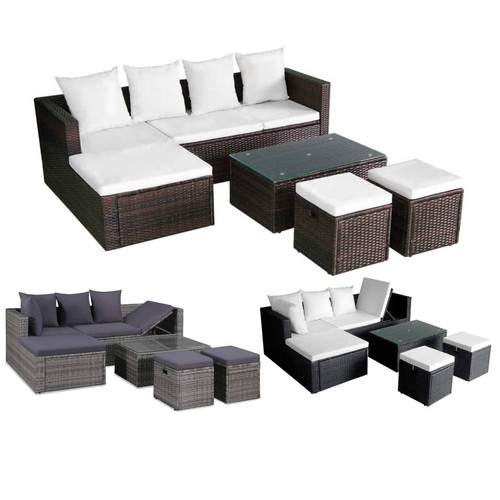 Garten lounge set mit - mit, auflagen