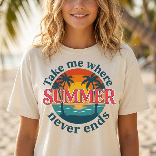 Strand retro damen shirt - strand, t-shirt