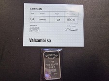 1 Oz PP Silberbarren Valcambi