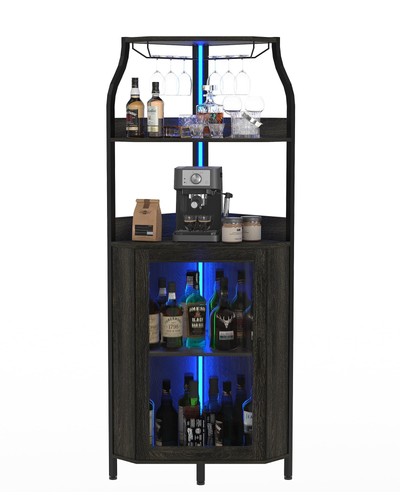 Eckschrank hochschrank 12led - hochschrank,