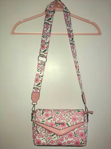 Floral purse white pink - floral,