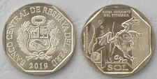 Peru 1 Nuevo Sol Gedenkmünze 2019 Titicaca-Riesenfrosch KM# 417 unz.