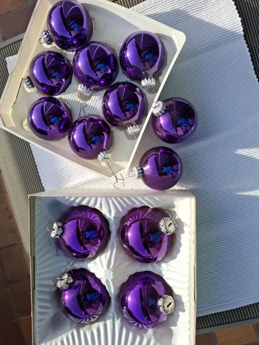 Christbaumkugeln lila aus - christbaumkugeln,