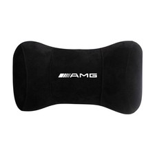 1/2Pcs Für Mercedes Benz AMG Autositz Nackenkissen Logo Car Auto Kopfstütze NEW