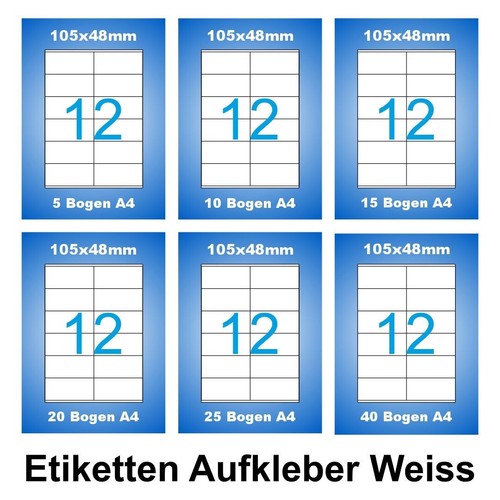 Universal etiketten 105x48 - universal,