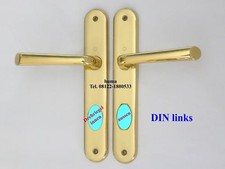 HOPPE Cagliari Türbeschlag Türdrücker Türklinke, Messing poliert, F71, Schild