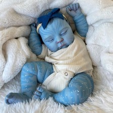 Blaue Reborn Baby Puppe