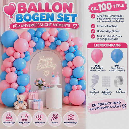 Ballonbogen set 100 teile - ca.,