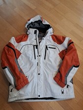 Spyder Skijacke Herren Gr. XL 54 Weiss Orange Schwarz