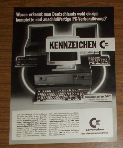 Seltene werbung commodore - commodore, pc