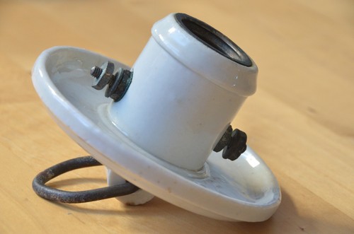 Alte porzellan deckenlampe - porzellan,