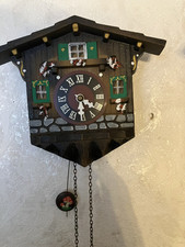 DDR Kuckucksuhr Mechanisch Uhr Wanduhr Kinderuhr Pendeluhr 1 Tag Uhrwerk Bj 1978