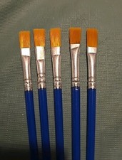 5er Set Flachpinsel – 8mm, Künstlerinnen, Malpinsel