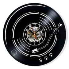 Phonograph und Grammophon Plattenspieler LP Player Wanduhr Geschenk Geburtsta...